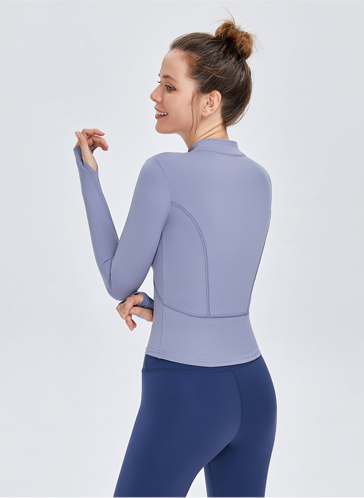 High Quality Spandex Yoga Top With Zipper