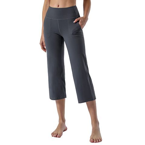 Knee-length Yoga Pants with Pocket